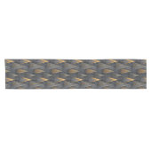 Gothic Deco | Gouden Geometrische Bomen Korte Tafelloper (Horizontaal)