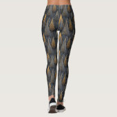 Gothic Deco | Gouden Geometrische Bomen Leggings (Achterkant)