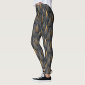 Gothic Deco | Gouden Geometrische Bomen Leggings (Links)