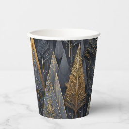 Gothic Deco | Gouden Geometrische Bomen Papieren Bekers