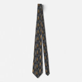 Gothic Deco | Gouden Geometrische Bomen Stropdas (Voorkant)