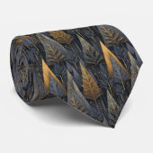Gothic Deco | Gouden Geometrische Bomen Stropdas (Opgerold)