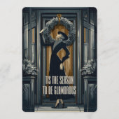Gothic Deco | Kerstkrans Feest Kaart (Voorkant)