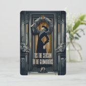 Gothic Deco | Kerstkrans Feest Kaart (Staand voorkant)