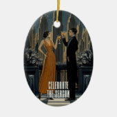 Gothic Deco | Skyline Toast Keramisch Ornament (Voorkant)