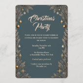 Gothic Deco | Skyline Toast Kerstfeestje Kaart (Achterkant)