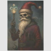 Gothic decoupage skeletale Kerstman Tissuepapier (Voorkant)