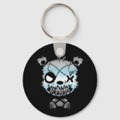 Gothic Demiboy Pride Vlaggekleurd Beer Sleutelhanger (Achterkant)