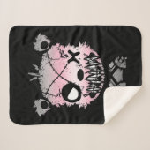 Gothic Demigirl Pride Flag gekleurd Beer Sherpa Deken (Voorkant (horizontaal))