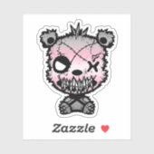 Gothic Demigirl Pride Flag gekleurd Beer Sticker (Vel)