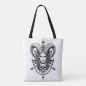 Gothic Demonic Queen Skull Art Tote Bag (Achterkant)