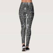 Gothic Demons en Skulls Duivel Satanische Gamers Leggings (Achterkant)