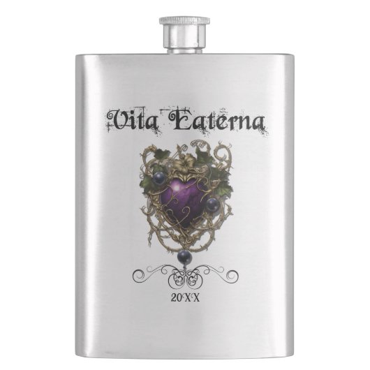  Gothic Design Flask met Paarse Kunst Flacon (Voorkant)