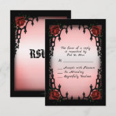 Gothic Design RSVP Kaartje (Voorkant / Achterkant)