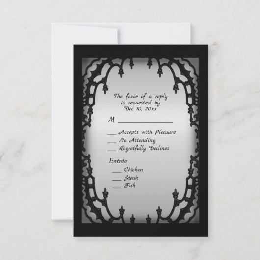 Gothic Design RSVP met Entree Choice (Voorkant)