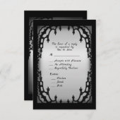 Gothic Design RSVP met Entree Choice (Voorkant / Achterkant)