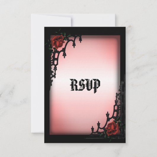 Gothic Design RSVP met Entree Choice (Achterkant)