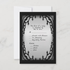 Gothic Design RSVP met Entree Choice Kaartje