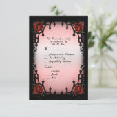 Gothic Design RSVP met Entree Choice Kaartje (Staand voorkant)