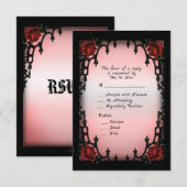 Gothic Design RSVP met Entree Choice Kaartje (Voorkant / Achterkant)