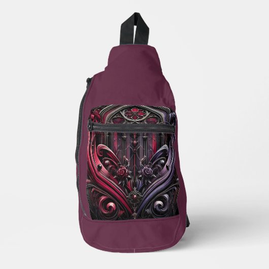 Gothic Design Sling Rugzak (Voorkant)