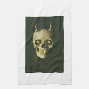 Gothic Devil Skull Kitchen Towel Theedoek