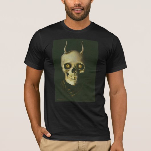 Gothic Devil Skull Mannen T-Shirt (Voorkant)