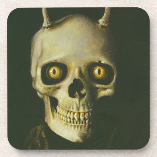 Gothic Devil Skull Onderzetter (Voorkant)