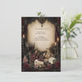 Gothic Dinner Menu Kaart (Staand voorkant)