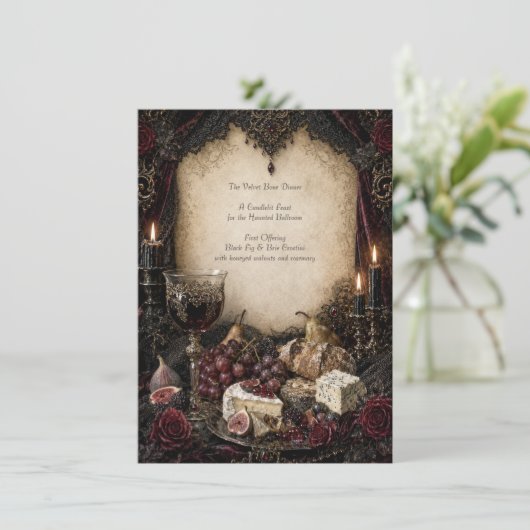 Gothic Dinner Menu Kaart (Staand voorkant)