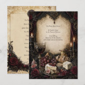 Gothic Dinner Menu Kaart (Voorkant / Achterkant)