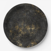 Gothic Distress Spooky Spider Web Papieren Bordje (Voorkant)