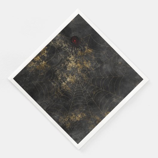 Gothic Distress Spooky Spider Web Servet (Hoek)