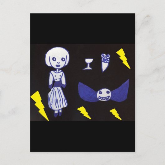 Gothic Doll Briefkaart (Voorkant)