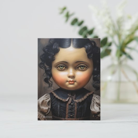  Gothic Doll Briefkaart - Strange Charm (Staand voorkant)