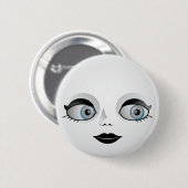 Gothic Doll Face Ronde Button 5,7 Cm (Voorkant /achterkant)
