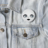 Gothic Doll Face Ronde Button 5,7 Cm (In situ)