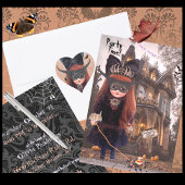 Gothic Doll Halloween Uitnodiging