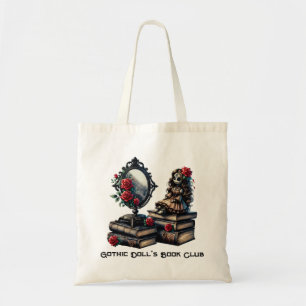 Gothic Doll's Book Club Canvas tas
