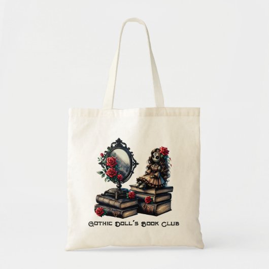 Gothic Doll's Book Club Canvas tas (Voorkant)