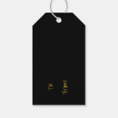 Gothic Donker Gevoel Zwart en Geel Cadeaulabel (Achterkant)