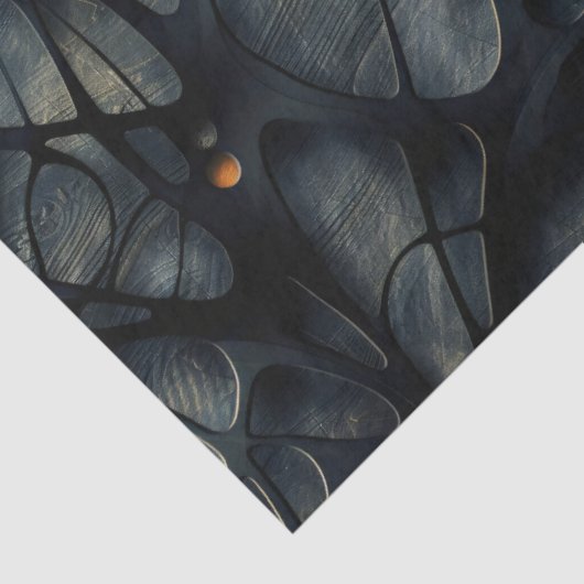 Gothic Donker Gevoel Zwart en Geel Tissuepapier (Detail)