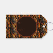 Gothic donker gevoel zwart geel cadeaulabel (Voorkant (Horizontaal))