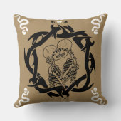 Gothic Donker Romantisch Liefhebbers Gift Kussen (Achterkant)