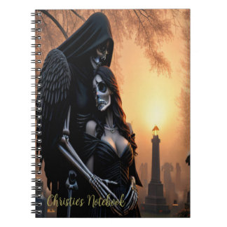 Gothic donkere engel koppel personaliseren notitieboek