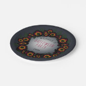 Gothic donkere florale en vleermuizen papieren bordje (Gekanteld)