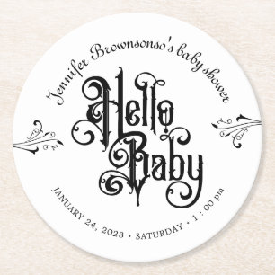 Gothic Donkere Hallo Baby  Ronde Kartonnen Onderzetter