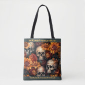 Gothic donkere Romance eenzame dag schedels Tote Bag (Voorkant)