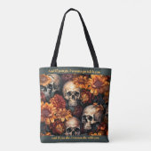 Gothic donkere Romance eenzame dag schedels Tote Bag (Achterkant)