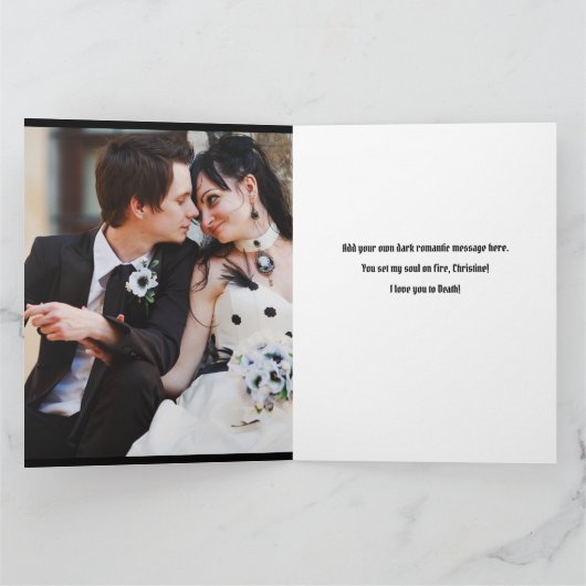 Gothic Donkere Romance Ik hou van je tot de dood S Kaart (Binnen)